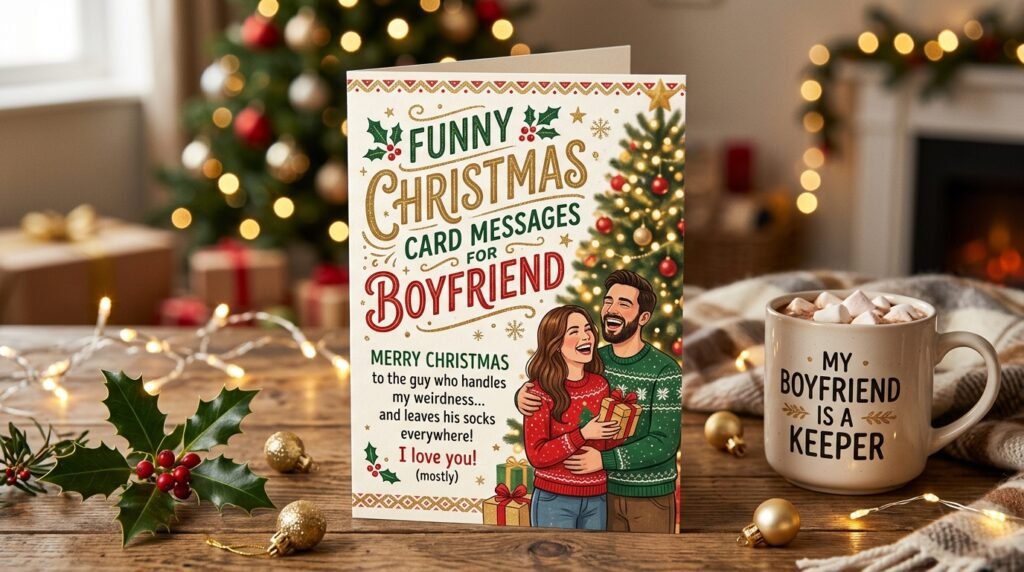 Funny Christmas Card Messages for Boyfriend