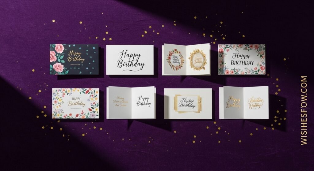 Collection of nine beautiful birthday cards with wishes for stepmom