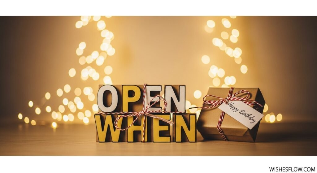 Open when letters creative birthday wish idea for godmother