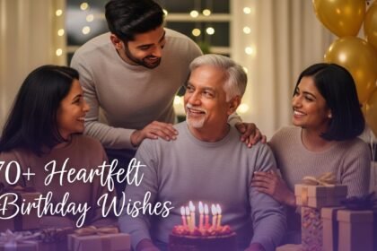 Father-in-law birthday celebration with family showing love and respect with birthday cake and gifts