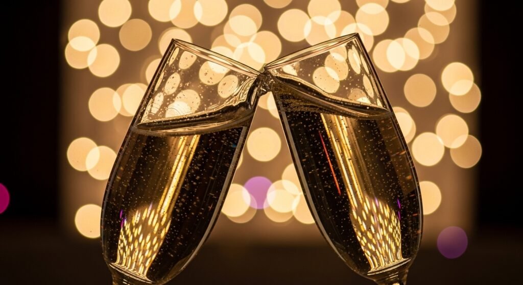 Celebrating the best happy new year wishes for friends, family, and loved ones with a midnight toast