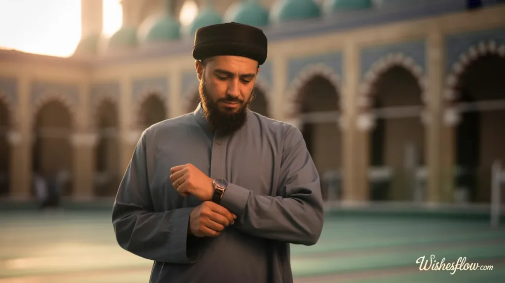 Muslim father after Eid prayer emotional portrait
