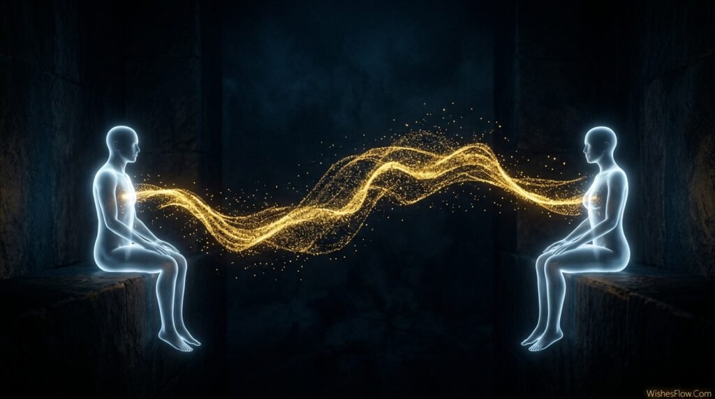 Conceptual visual showing emotional connection and psychology behind LDR good night messages