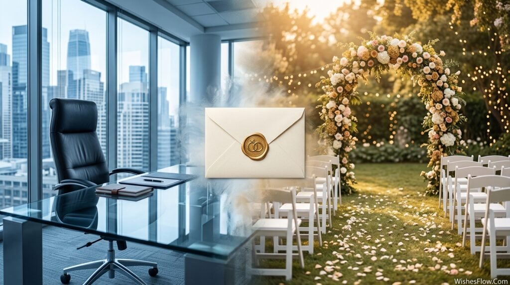 Leadership bridge connecting professional excellence and personal marriage celebration