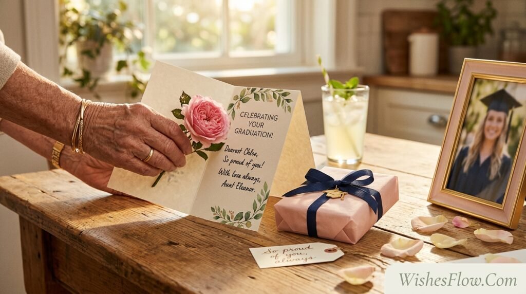 Graduation wishes for niece from a proud aunt — personal family celebration message