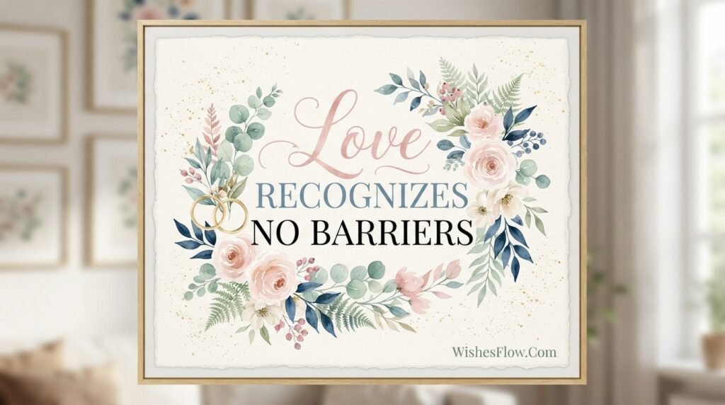 Artistic typography design featuring romantic engagement quote with floral watercolor elements